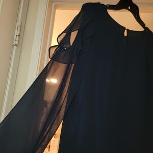 French Blue Chiffon  Blouse